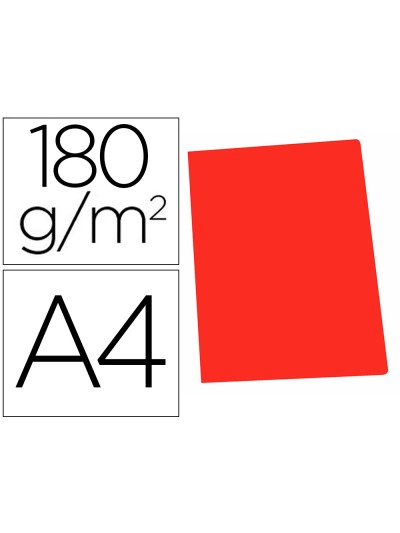 Subcarpeta cartulina gio din a4 rojo pastel 180 g/m2