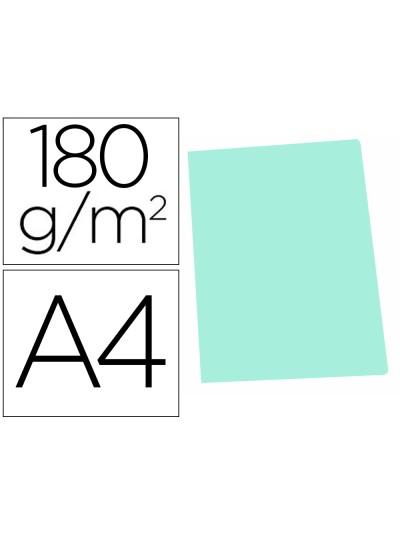 Subcarpeta cartulina gio din a4 verde pastel 180 g/m2
