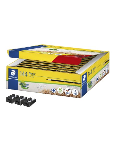 Lapices de grafito staedtler noris n.2 hb class pack de 144 unidades