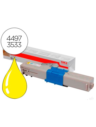 Toner oki c301dn/c321dn amarillo 1500 pag