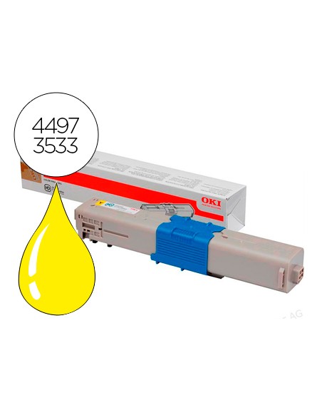 Toner oki c301dn/c321dn amarillo 1500 pag