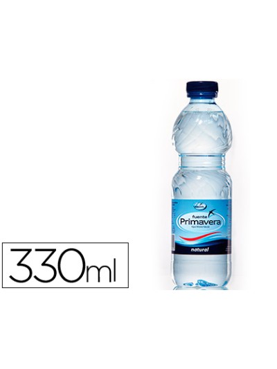 Agua mineral natural fuente primavera botella de 330 ml