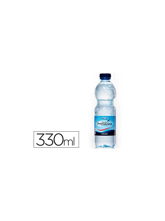Agua mineral natural fuente primavera botella de 330 ml Agua mineral natural fuente primavera botella de 330 ml