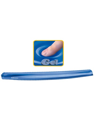 Reposamuñecas de gel fellowes para teclado color azul 26x48x57 cm