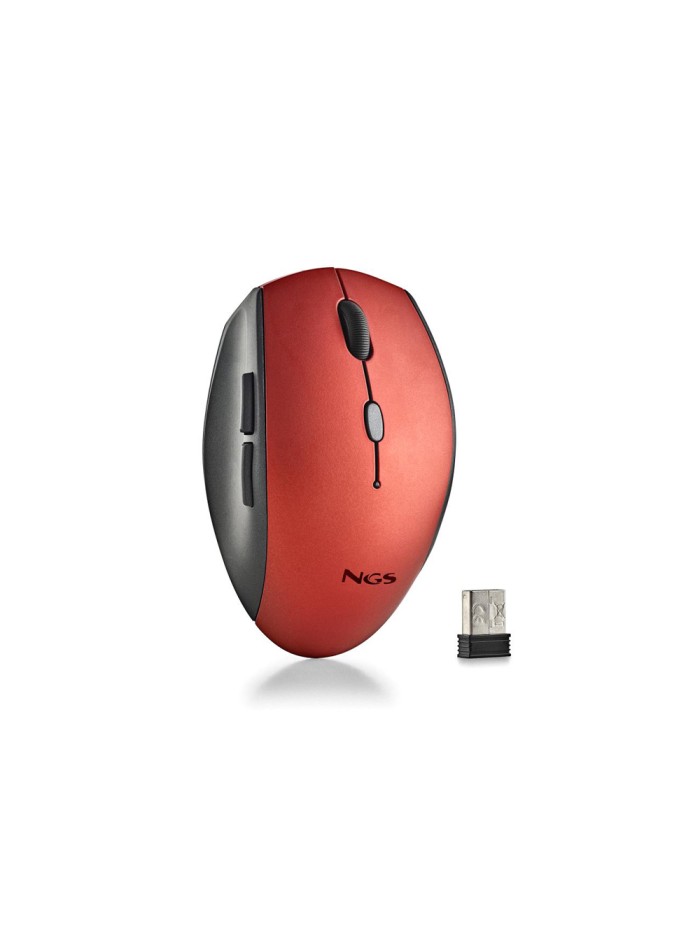 Raton ngs bee 800/1200/1600 dpi inalambrico 5 botones receptor usb-a 2,4 ghz color rojo Raton ngs bee 800/1200/1600 dpi inalambrico 5 botones receptor usb-a 2,4 ghz color rojo