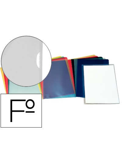 Carpeta esselte dossier uñero plastico folio transparente 110 micras