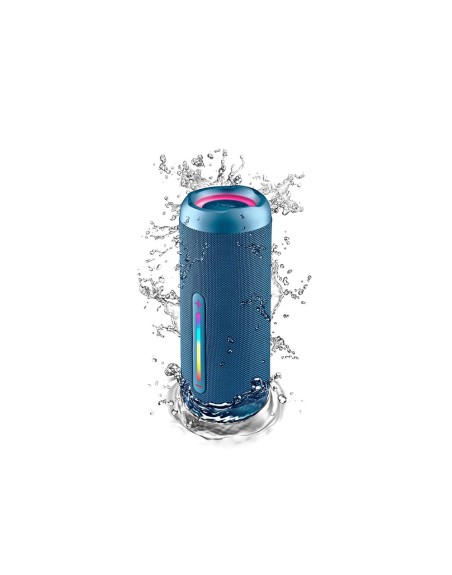 Altavoz ngs roller furia 3 portatil 60w bluetooth luces rgb e impermeabilidad ipx7 color azul