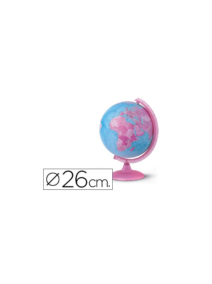 Globo terraqueo con luz modelo pink diametro 26 cm Globo terraqueo con luz modelo pink diametro 26 cm