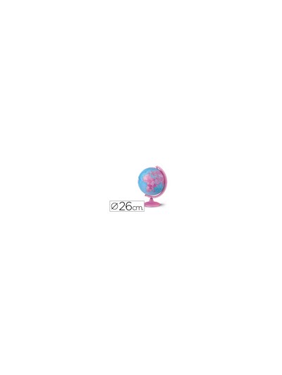 Globo terraqueo con luz modelo pink diametro 26 cm
