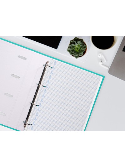 Recambio liderpapel a4 pautaguia 100 hojas 75 g cuadriculado pautado 5 mm con margen 4 taladros