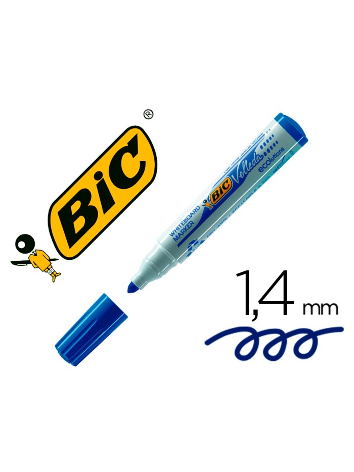 Rotulador bic velleda para pizarra azul punta redonda 1,3 mm Rotulador bic velleda para pizarra azul punta redonda 1,3 mm