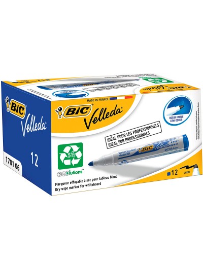 Rotulador bic velleda para pizarra azul punta redonda 1,3 mm