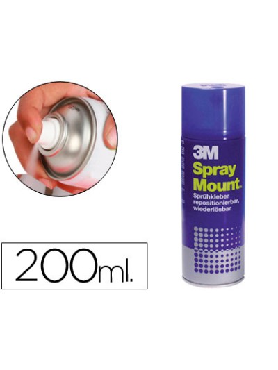 Pegamento 3m spray mount adhesivo reposicionable por tiempo limitado bote de 200 ml
