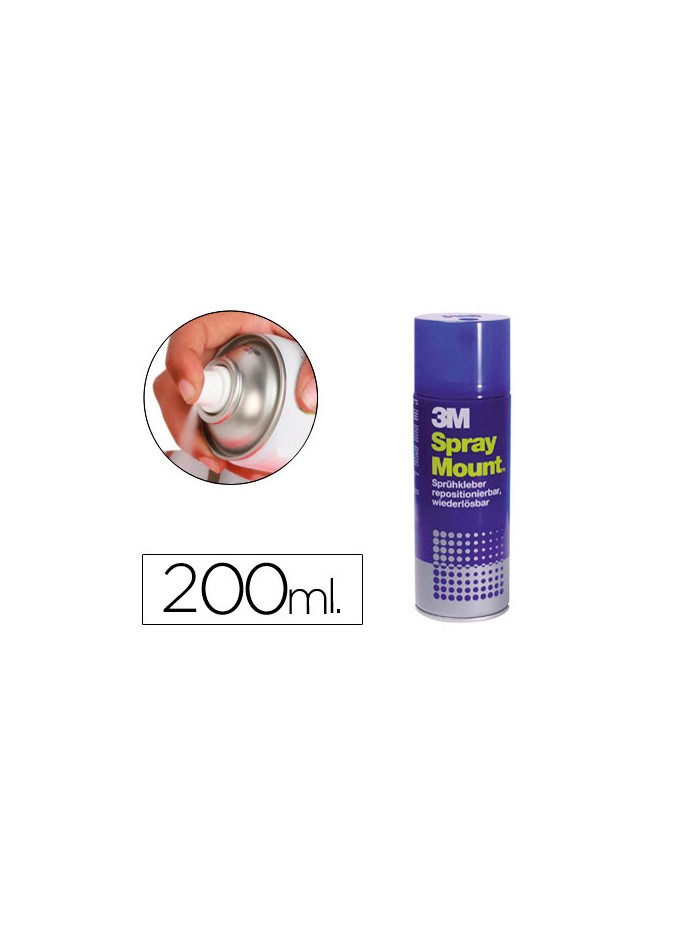 Pegamento 3m spray mount adhesivo reposicionable por tiempo limitado bote de 200 ml Pegamento 3m spray mount adhesivo reposicionable por tiempo limitado bote de 200 ml