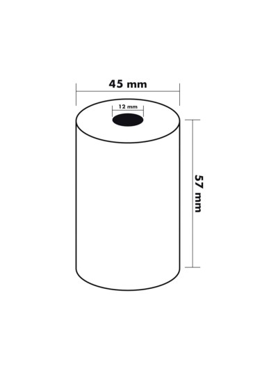 Rollo sumadora q-connect termico 57x45x11 mm 58 gr sin bisfenol a