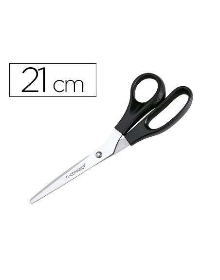 Tijera oficina q-connect para zurdos 8/' 21 cm