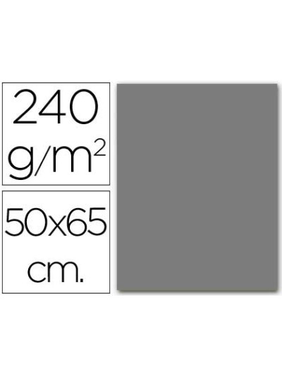 Cartulina liderpapel 50x65 cm gris 240 gr unidad