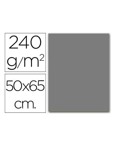 Cartulina liderpapel 50x65 cm gris 240 gr unidad