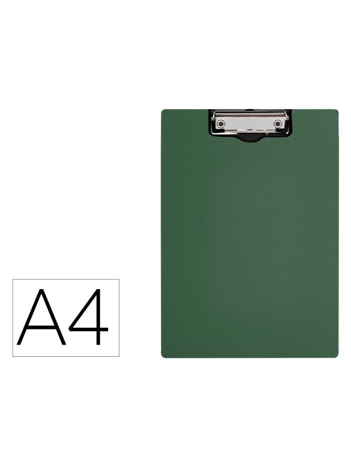Carpeta q-connect miniclip superior din a4 plastico 50% reciclado verde oliva grosor 2,1 mm Carpeta q-connect miniclip superior din a4 plastico 50% reciclado verde oliva grosor 2,1 mm