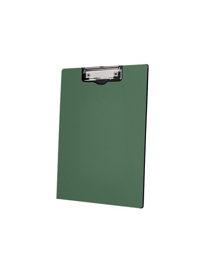 Carpeta q-connect miniclip superior din a4 plastico 50% reciclado verde oliva grosor 2,1 mm