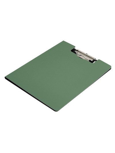 Carpeta q-connect miniclip superior din a4 plastico 50% reciclado verde oliva grosor 2,1 mm