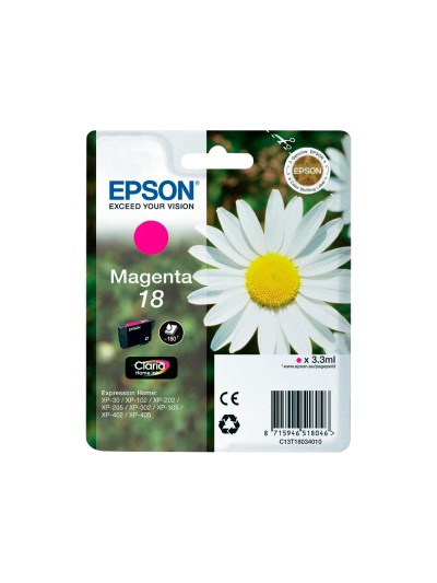 Ink-jet epson t18 magenta expression home xp-102 xp-205 xp-305 xp-405 capaciidad 180 pag