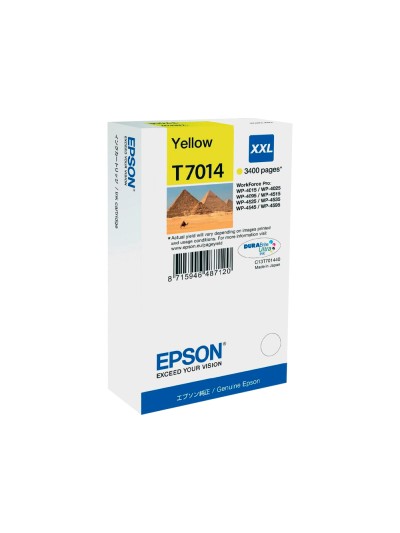 Ink-jet epson stylus t7014 amarillo xl wp-4000 4500 capacidad 3400 pag
