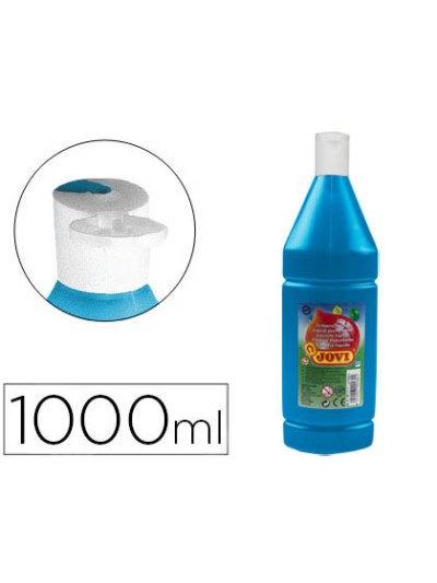 Tempera liquida jovi escolar 1000 ml azul cyan