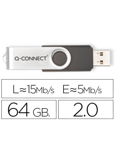 Memoria usb q-connect flash 64 gb 2.0