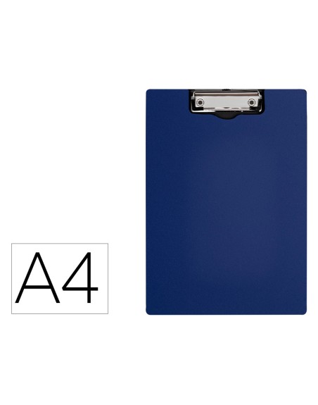Carpeta q-connect miniclip superior din a4 plastico 50% reciclado azul grosor 2,1 mm