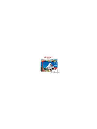 Lapices de colores caran d'ache acuarelables caja metalica de 30 colores surtidos