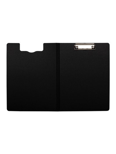 Carpeta q-connect miniclip superior din a4 plastico 50% reciclado negro grosor 2,1 mm