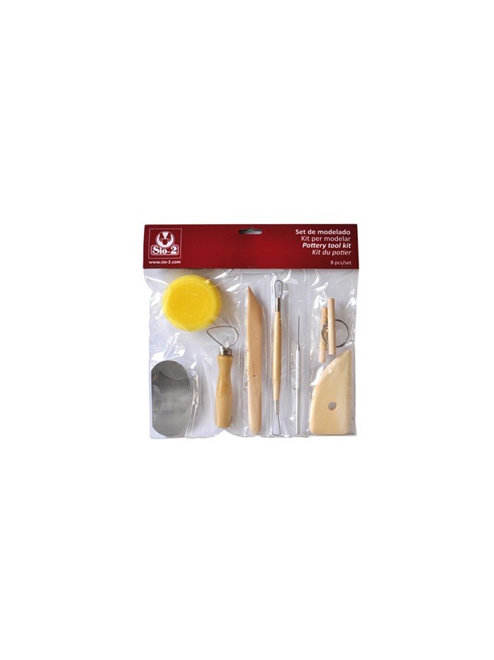 Instrumentos de modelar arcilla sio-2 set de 8 piezas Instrumentos de modelar arcilla sio-2 set de 8 piezas