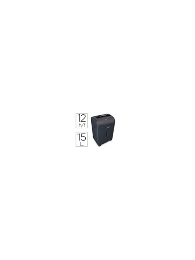 Destructora de documentos q-connect kf15551 capacidad de corte 12 h destruye grapas clips cd y tarjetas