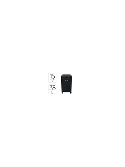 Destructora de documentos q-connect kf15553 capacidad de corte 15 h destruye grapas clips cd y tarjetas 35 litros