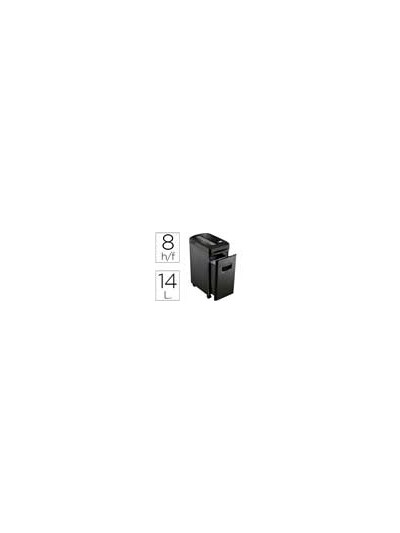 Destructora de documentos q-connect kf15547 capacidad de corte 8 h destruye grapas clips y tarjetas papelera 15l