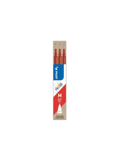 Recambio boligrafo pilot frixion ball rojo caja de 3 unidades