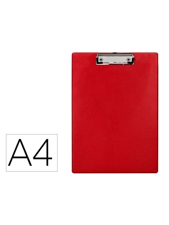 Portanotas q-connect plastico 50% reciclado din a4 rojo grosor 2,1 mm Portanotas q-connect plastico 50% reciclado din a4 rojo grosor 2,1 mm