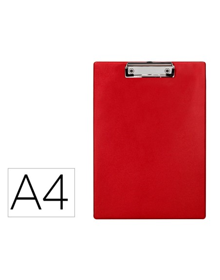 Portanotas q-connect plastico 50% reciclado din a4 rojo grosor 2,1 mm