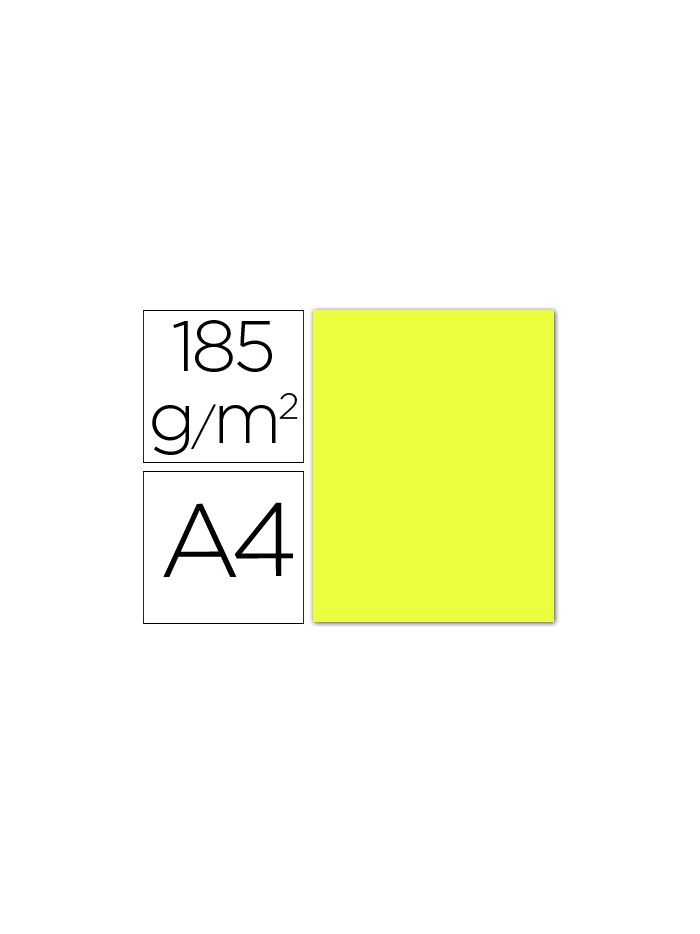 Cartulina guarro din a4 amarillo limon 185 gr paquete 50 hojas Cartulina guarro din a4 amarillo limon 185 gr paquete 50 hojas