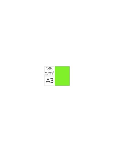 Cartulina guarro din a3 verde fluorescente 250 gr paquete 50 hojas
