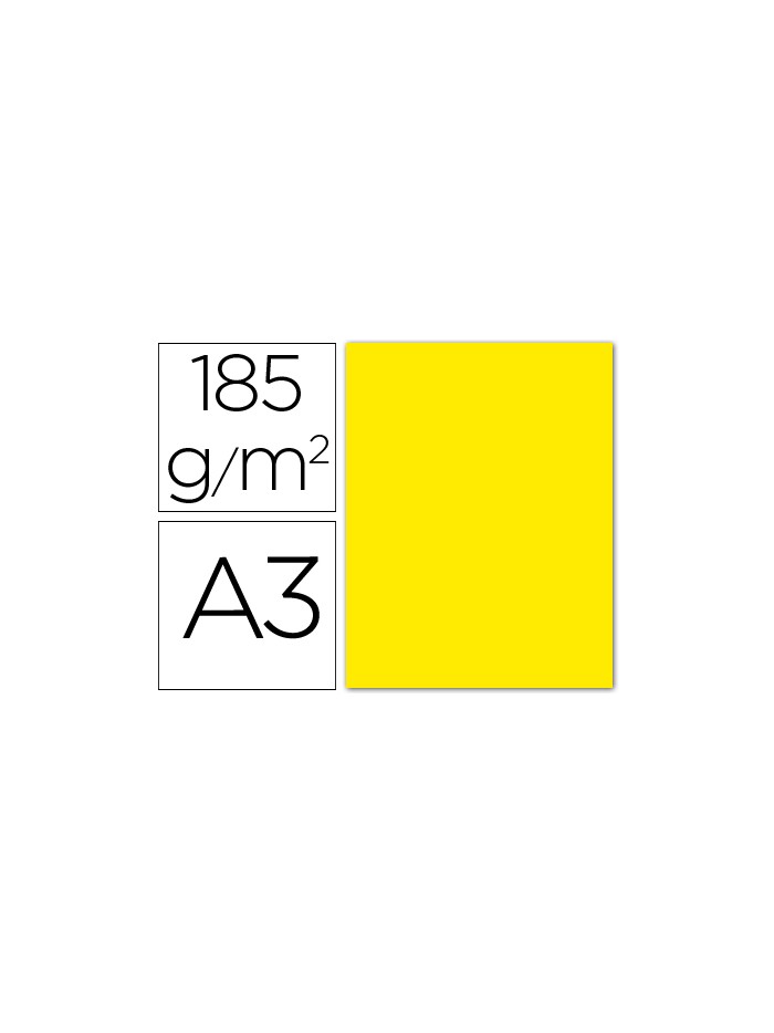 Cartulina guarro din a3 amarillo fluorescente 250 gr paquete 50 hojas Cartulina guarro din a3 amarillo fluorescente 250 gr paquete 50 hojas