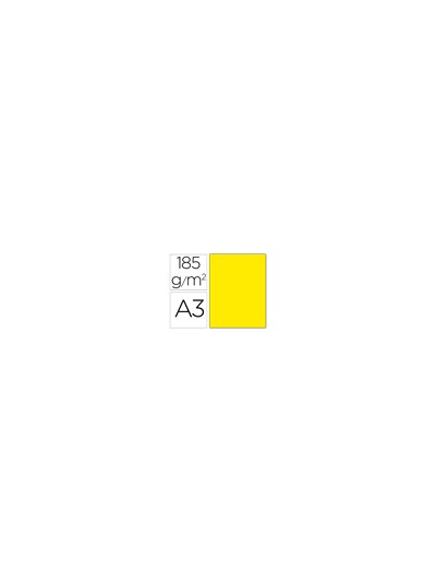 Cartulina guarro din a3 amarillo fluorescente 250 gr paquete 50 hojas