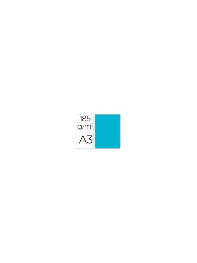 Cartulina guarro din a3 azul turquesa 185 gr paquete 50 hojas
