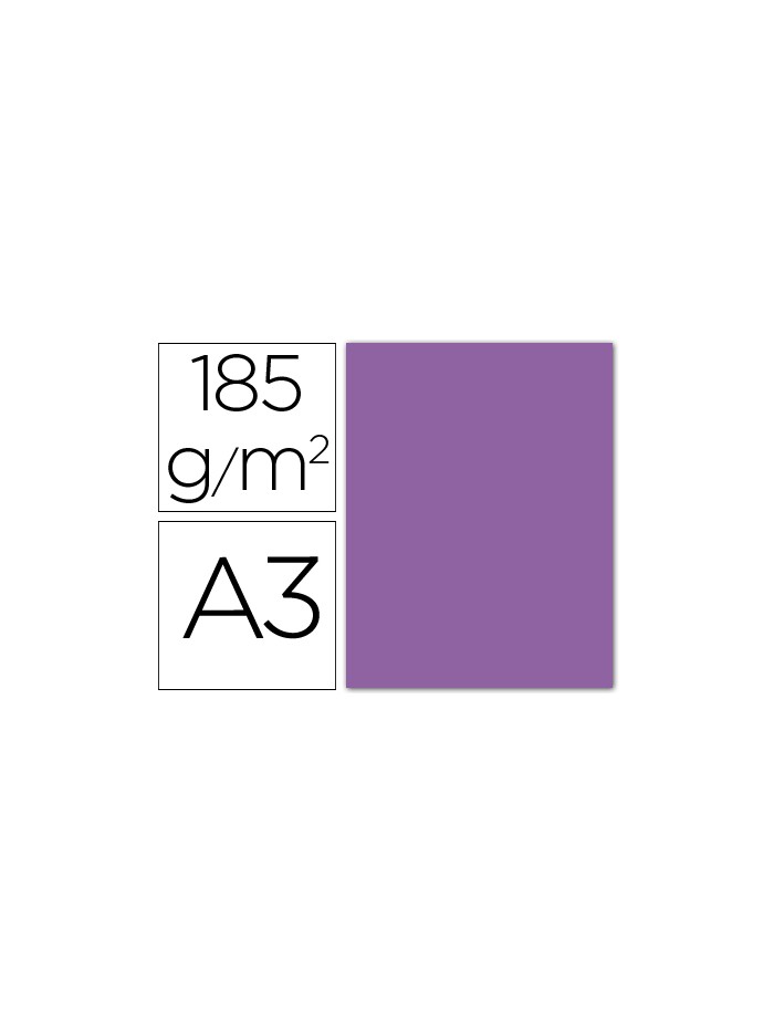 Cartulina guarro din a3 violeta 185 gr paquete 50 hojas Cartulina guarro din a3 violeta 185 gr paquete 50 hojas