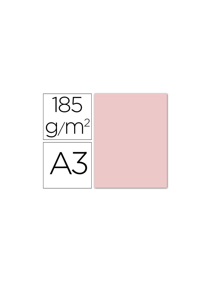 Cartulina guarro din a3 rosa 185 gr paquete 50 hojas Cartulina guarro din a3 rosa 185 gr paquete 50 hojas