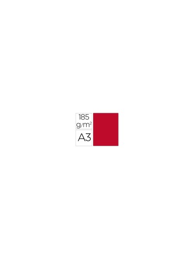 Cartulina guarro din a3 rojo 185 gr paquete 50 hojas