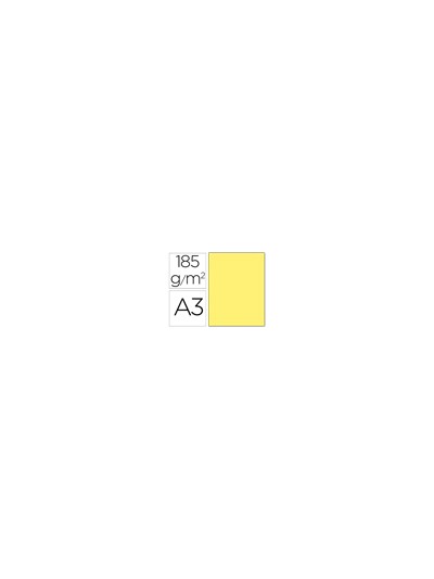 Cartulina guarro din a3 amarillo 185 gr paquete 50 hojas