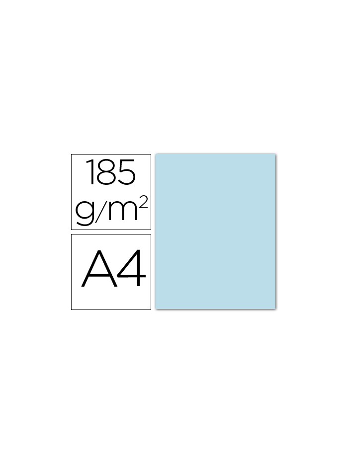 Cartulina guarro din a4 azul cielo 185 gr paquete 50 hojas Cartulina guarro din a4 azul cielo 185 gr paquete 50 hojas