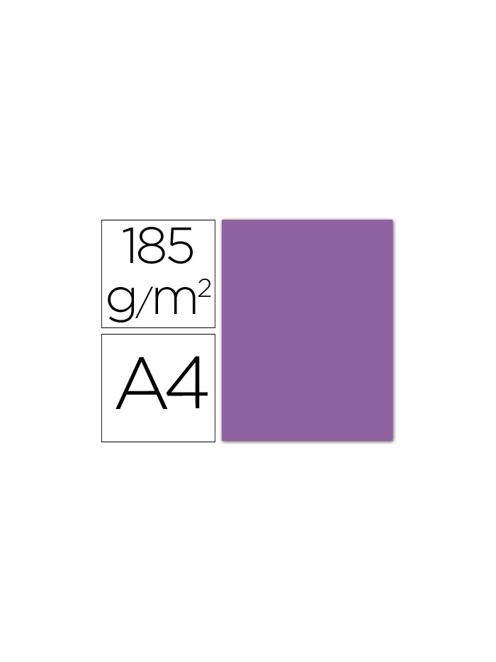 Cartulina guarro din a4 violeta 185 gr paquete 50 hojas Cartulina guarro din a4 violeta 185 gr paquete 50 hojas